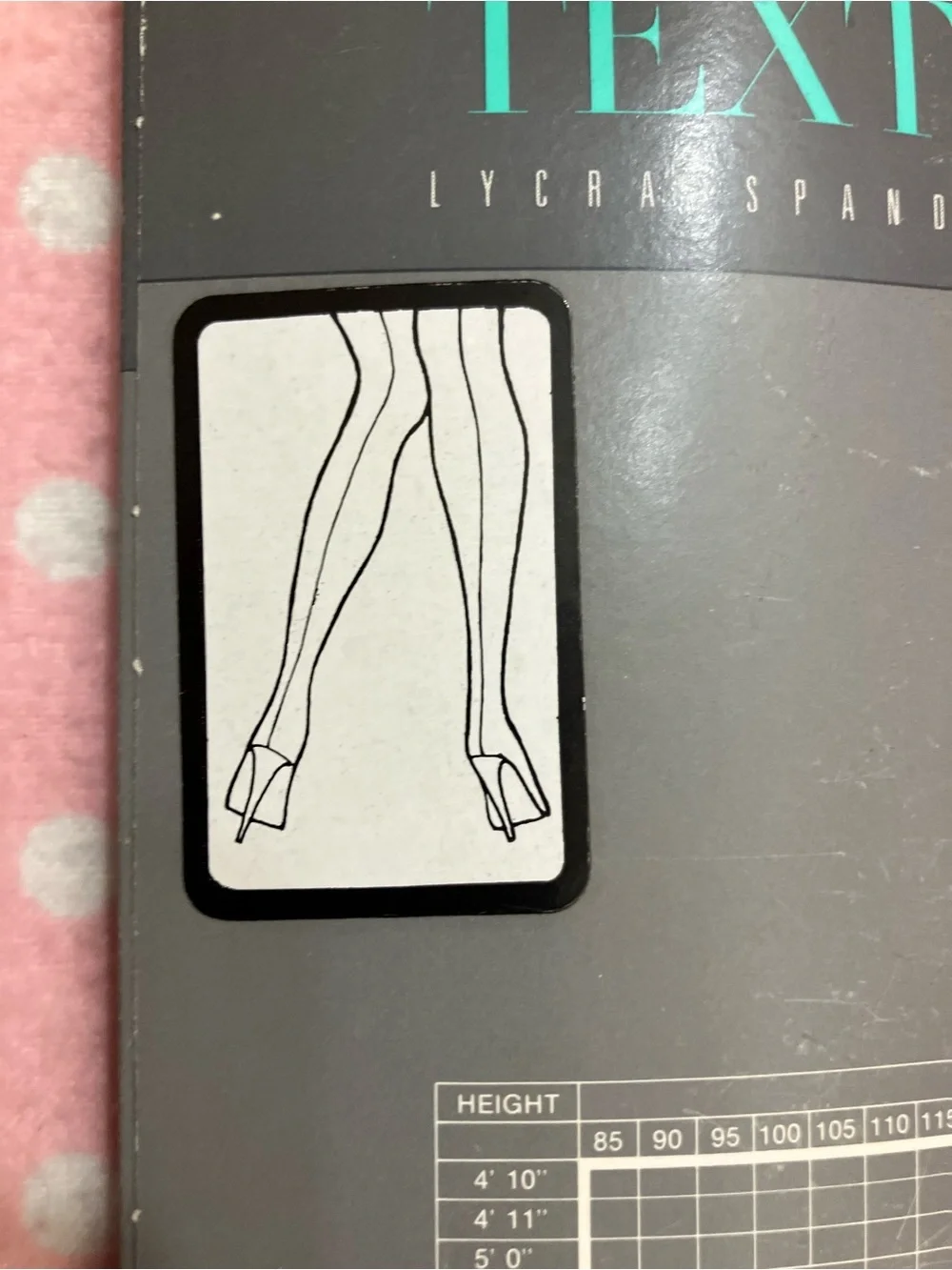 Textured Black Hosiery - Sheer Pantyhose